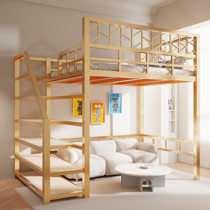 Children overbed bed with bed under table Iron bed thickness shelf bed in bed in bed spatial overbed bed