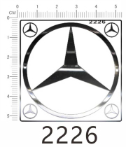 Car Model Mercedes Benz (brand logo)Detail Logo Metal Sticker (2226)