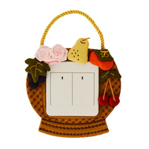 New product three-dimensional handmade fabric switch patch 86 type switch cover Wall fire cover (fruit basket)