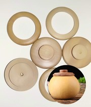 Natural Wenwen gourd tea can cover opening gourd Handmade inlaid pear wood inlay accessories