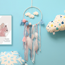 Girl heart small gift birthday girl pink cute room pendant Air summer and wind chimes dream catcher net wall