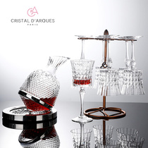 European high-grade light luxury crystal glass high-legged grape wine glass creative tumbler decanter household set
