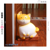 Adoption home ins Wind cartoon cute cat resin door block creative home door stall playful kitten door stopper