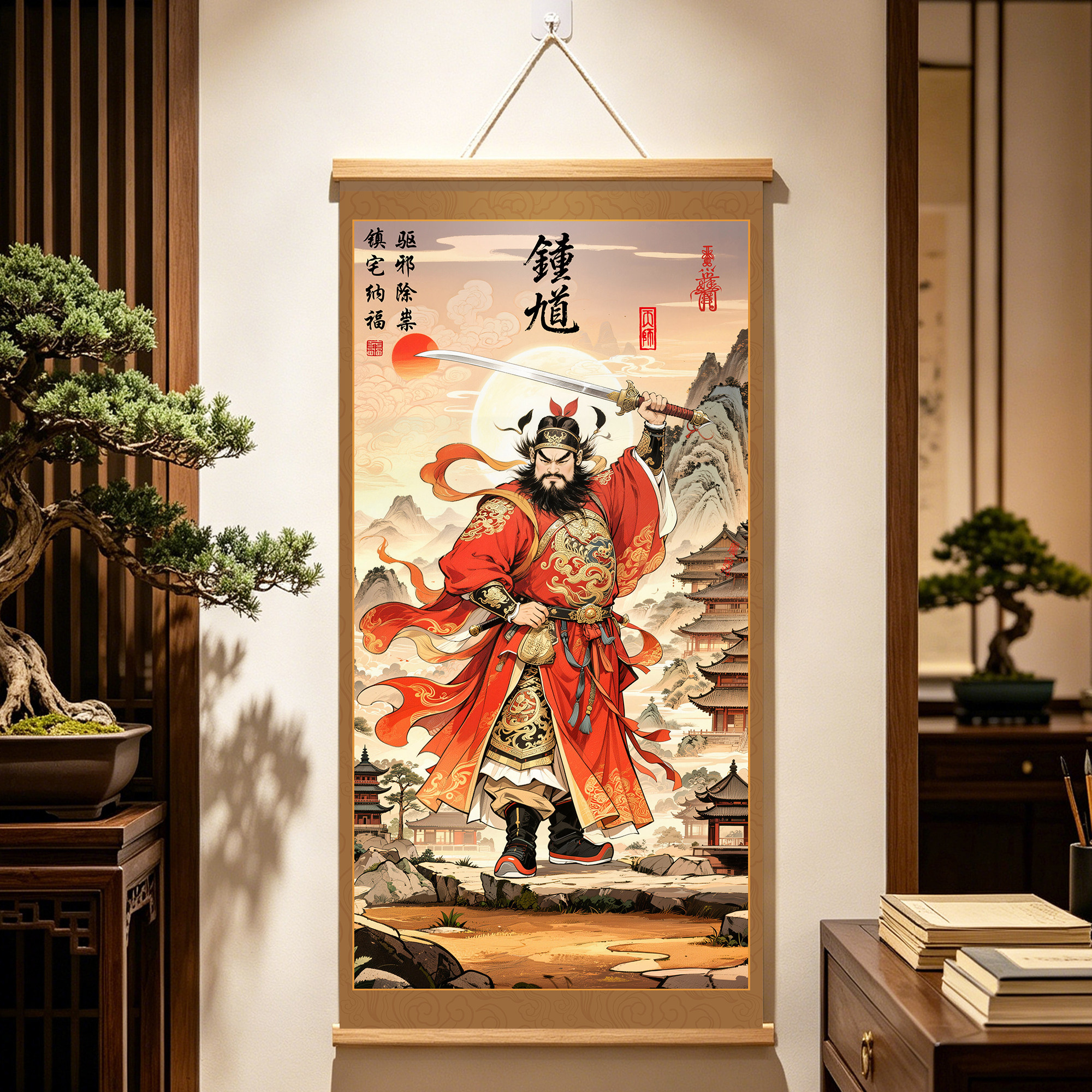 钟馗伏魔中堂画-钟馗伏魔中堂画促销价格、钟馗伏魔中堂画品牌- 淘宝