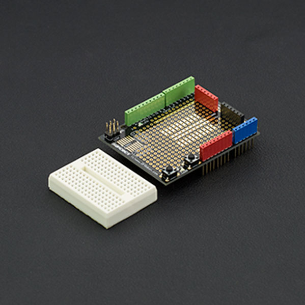 DFROBOT produces the Proto Shield Prototyping Board (Arduino compatible) DFR0019