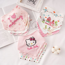 New baby pure cotton triangular towel male and female baby cute round mouth child saliva towel newborn enclosure 3 dress
