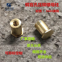 Blind hole copper riveting nut column M3M4 copper riveting nut column BSOC copper riveting parts for aluminum plate series 1