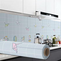 (5 m installed) kitchen high temperature resistant oil-proof patch paper Cabinet stove marble self-adhesive anti-moisture refurbbled wall stickers