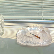 Light luxury ashtray minimalist ins Wind home living room office creative trend snow mountain glacier home furnishings