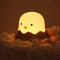 Egg shell night light touch switch adjustment egg shell tumbler eggshell chicken smart night light romantic atmosphere low light rechargeable breathing light to give girls gifts cute induction decorative light
