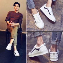 Hong Kong Tide Brand 2021 Spring Korean White Board Shoes Mens casual shoes with increased small white shoes for men
