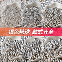 Silver sugar beads birthday cake decoration small round beads ice cream West Point mixed pearl sugar big small decoration dress
