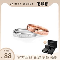 dw ring couple a pair of men and women in the ring rose gold tail ring light luxury niche exquisite fashion ring