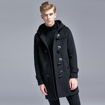 Fall Winter Cashmere Captain Cape Closed Men thickened wool coat trend middle long Han Edition grab the clothes