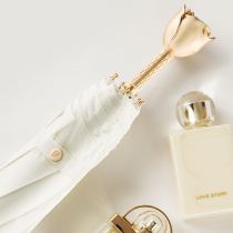 MissRain Rose Flower Umbrella Female Sunny and rainy Anti-UV shading folding sun umbrella Advanced feel gift