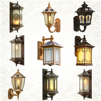 Outdoor Wall Lamp Waterproof Courtyard Lamp Outdoor Solar External Wall Retro Villa Pillar Garden Eurostyle Light Door Headlights