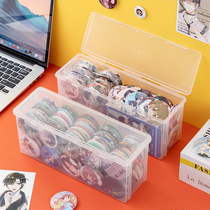 Bar storage box anime peripheral badge millet pendant finishing box dustproof desktop large transparent box can be placed 75mm
