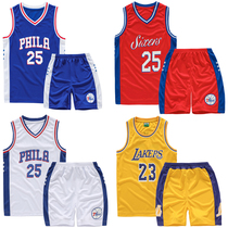 No. 25 Jersey basketball uniforms for children boys in summer sleeveless quick-drying suits for primary school students