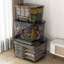 Transparent containing box Home plastic basket big number thickened clothes finishing box snacks toy box back-up storage box