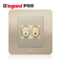 Rogrand switch socket panel Yitin fine gold pattern one Audio Two connector speaker Super signal 86 type