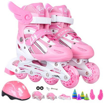 Skating shoes Mens and womens childrens adjustable inline roller skates Childrens professional skates Beginners 3-year-old children 6-year-old summer