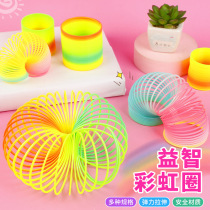 Seven Colorful Springs Rainbow Circle Children Puzzle Toys Toys Fold the Big Magic Circle School of Day Kindergarten Gift