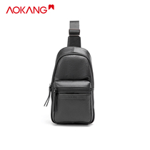 Okom Chest Bag Mens Boomer Truffle Leather Skew Satchel With Super Fire Casual Head Layer Bull Leather Satchel Multifunction Large Capacity