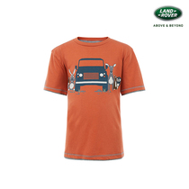 Land Rover Boy Animal car pattern short-sleeved T-shirt