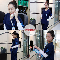 New male and female nurse uniform split dental dental doctor work clothes wash clothes pet surgical clothes comfortable sweat absorption
