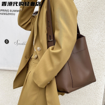 French official Mk II women bag 2021 new leather large capacity bucket bag simple shoulder bag