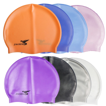 New solid color silicone swimming cap monochrome waterproof swimming cap does not stop mens and womens large swimming cap