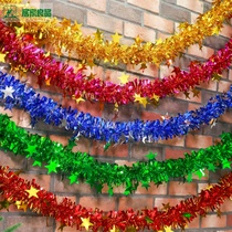 Christmas Decoration Company Annual New Years Day ribbon kindergarten teacher class layout color strips