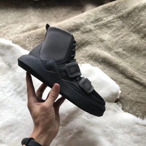 ins super fire shoes joint thick-soled high-top shoes womens webbing buckle increased couple sports board shoes leather tide shoes