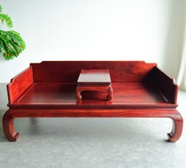 Mahogany furniture Zambia blood sandalwood plain plain flat plate Luohan bed classical Chinese solid wood Luohan bed lying bed