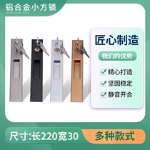 Aluminum alloy push-pull door lock with key sliding door strip lock hollow glass balcony kitchen door Hook Lock