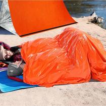  Outdoor first aid sleeping bag insulation blanket Orange PE aluminum film camping wilderness survival emergency single sleeping bag anti-temperature loss
