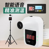 Three-dimensional thermometer hanging outdoor intelligent voice thermometer infrared non-contact bracket three-dimensional intelligent electricity
