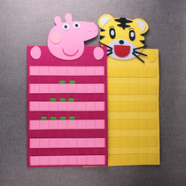 Kindergarten morning inspection bag morning inspection card bag into the area drinking water record bag morning inspection card health card sign-in card hanging bag