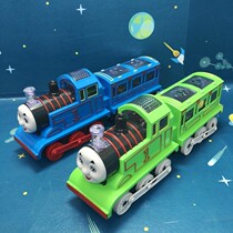 2021 Boy likes Locomoto Toys Children with Car Blue Little Train Light Music Track Train Green