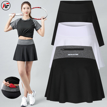 Sports pants female short badminton skirt summer fitness yoga fake two pieces of tennis running speed dry sweat