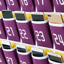 Mobile phone bag hanging wall staff classroom class student mobile phone storage bag hanging bag wall mobile phone storage bag