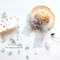 MOG hand-made beauty pet straw hat flower flower cat dog supplies hat cute decoration photo selling cute props