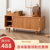Nordic solid wood changing shoes stool Home doorway door-to-door Shoes Stool starters Sitting Shoe Cupboard shoes Shoes Cabinet Multifunction stools