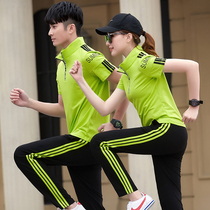 Jordan Fashion Casual Couple Sports Suit Men And Women Group Summer Short Sleeve Long Pants Fitness Running Suit Two Sets