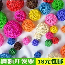 Fine hand-woven color vine ball dried branch ball decorative ball Willow ball dried flower decoration Kindergarten corridor mall hanging