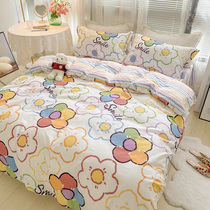 ins full cotton girl hearts bed four sets 100 pure cotton girls quilt cover children dormitory bed linen three sets of bed products