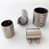 Round tube external connector interface head external docking shelf clothes rod assembly accessories stainless steel pipe connection head straight through