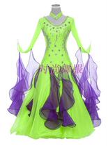 New hot selling national standard Morden dance dresses waltz big dress with ballroom dress rehearsal for costumes