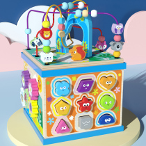 Baby wrap around Pearl Baobao Baby 1-2-3 years old Monzi Early teaching fruit 4 Color Cognitive Strings of Pearl Puzzle toys