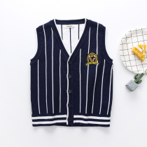 Childrens waistcoat spring autumn season boy female baby pure cotton vest wearing foreign air girl thin outside wearing sweater jacket